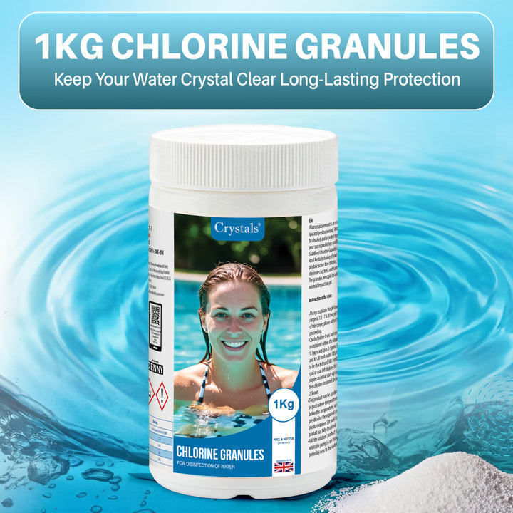 1kg Chlorine Granules for Pools &amp; Spas