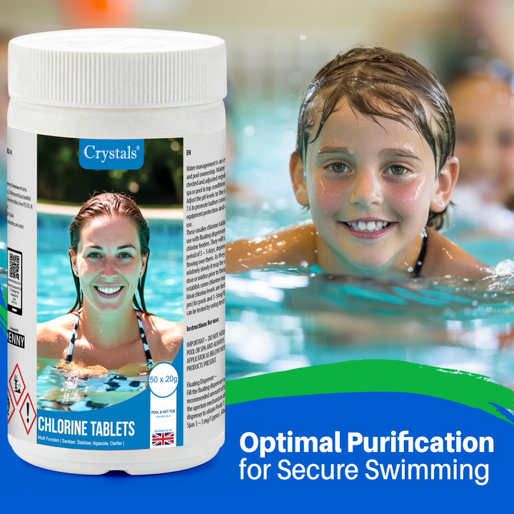 Crystals Mini Multifunction Chlorine Tablets, 50 x 20g
