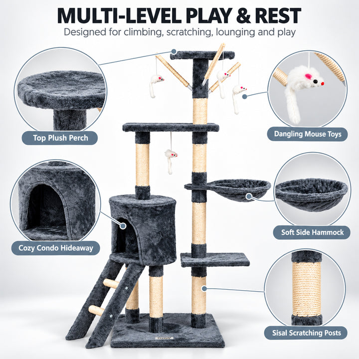 145cm Multi-Level Cat Tree Tower