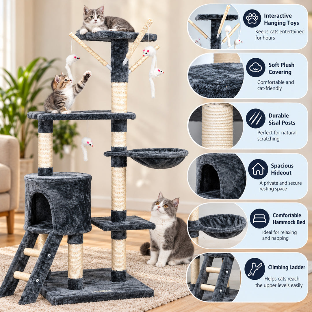 145cm Multi-Level Cat Tree Tower