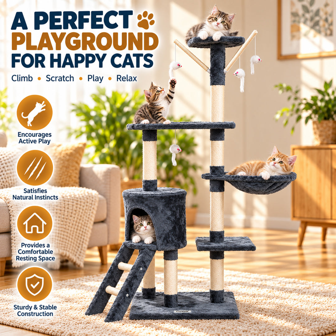 145cm Multi-Level Cat Tree Tower