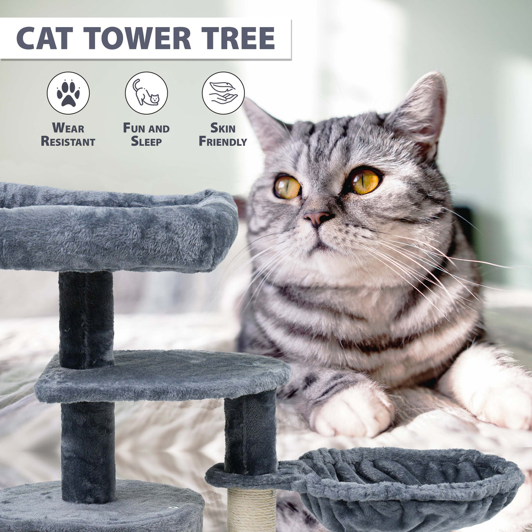 Large Cat Tree Multilevel Climbing Tower
