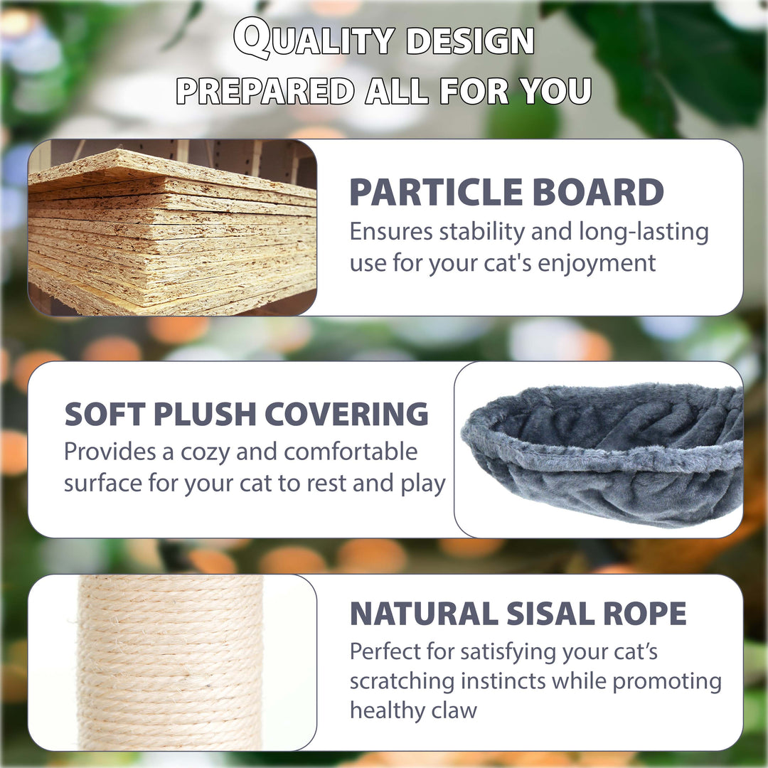 Large Cat Tree Multilevel Climbing Tower