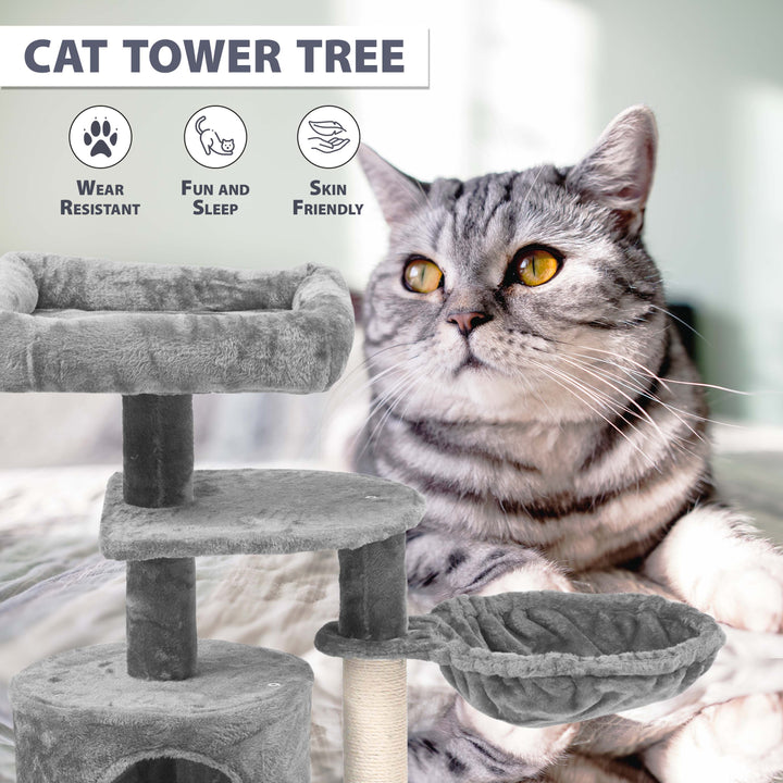 Large Cat Tree Multilevel Climbing Tower
