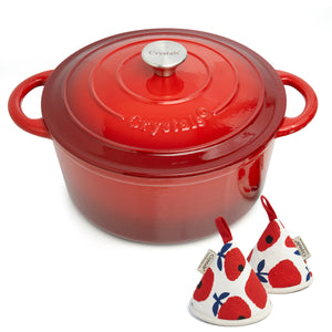 6.6L Dutch Oven Cast Iron Dish Pot With Lid