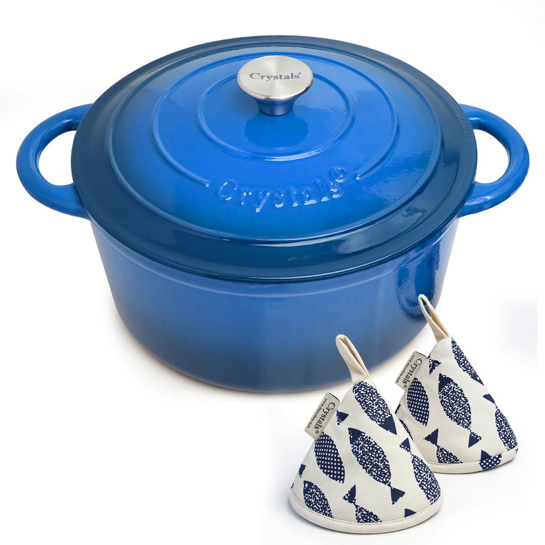 6.6L Dutch Oven Cast Iron Dish Pot With Lid