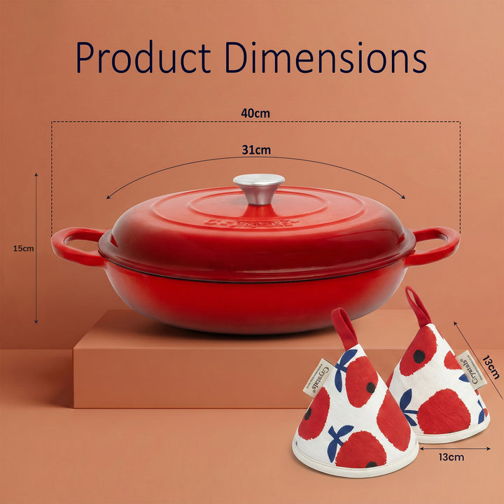 4L Cast Iron Shallow Casserole
