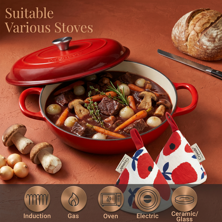 4L Cast Iron Shallow Casserole