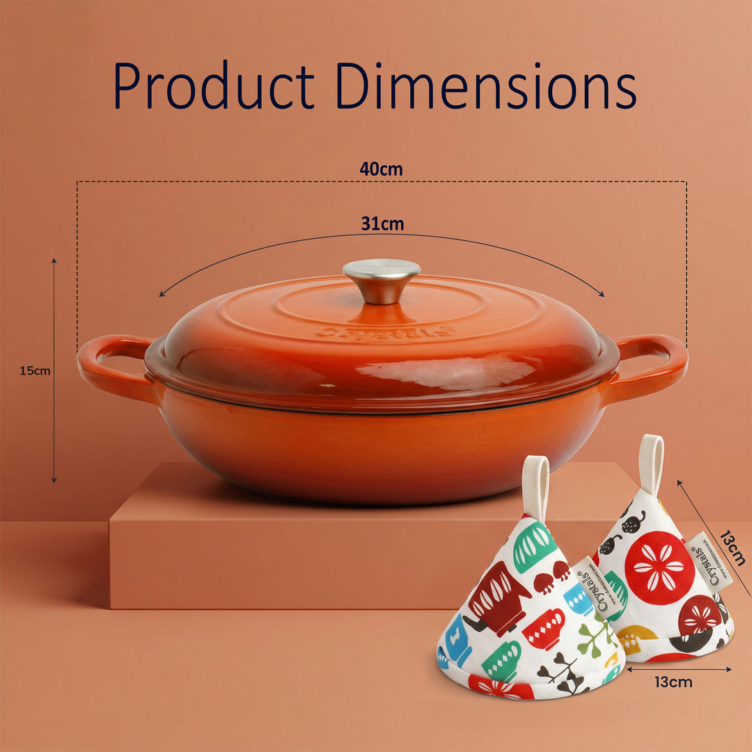 4L Cast Iron Shallow Casserole