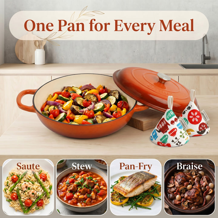 4L Cast Iron Shallow Casserole