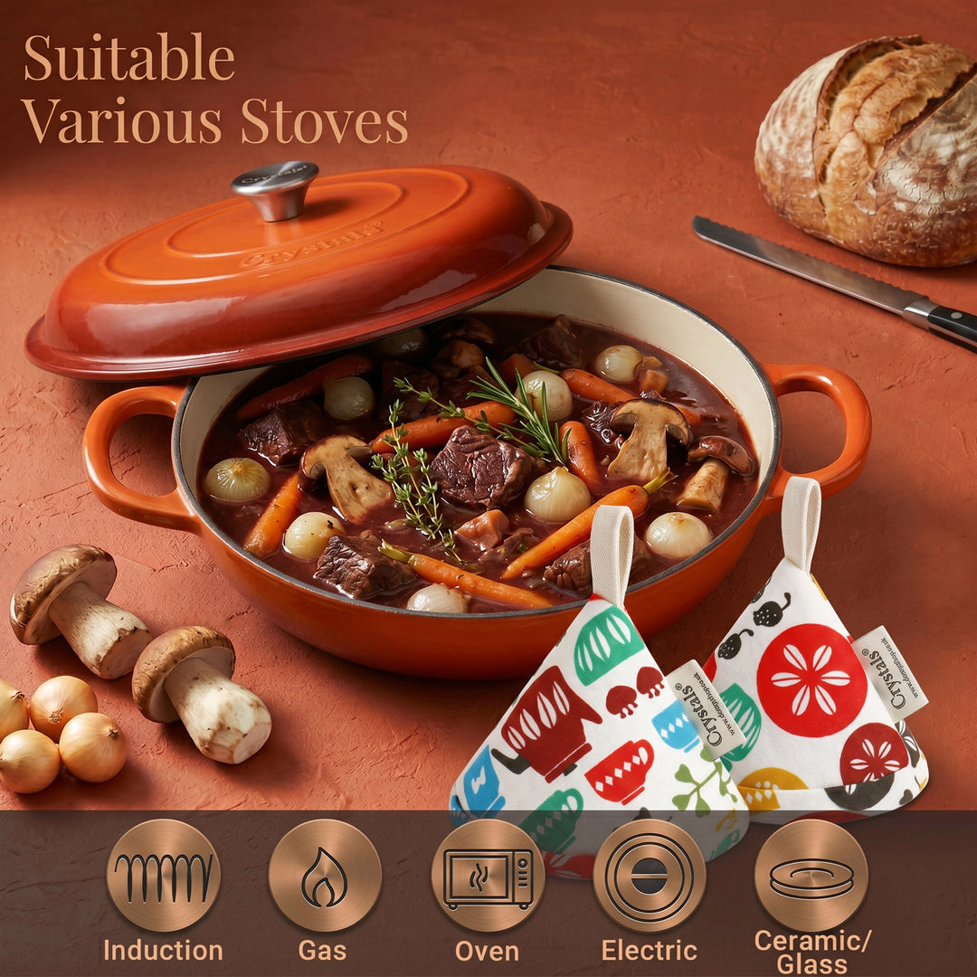 4L Cast Iron Shallow Casserole
