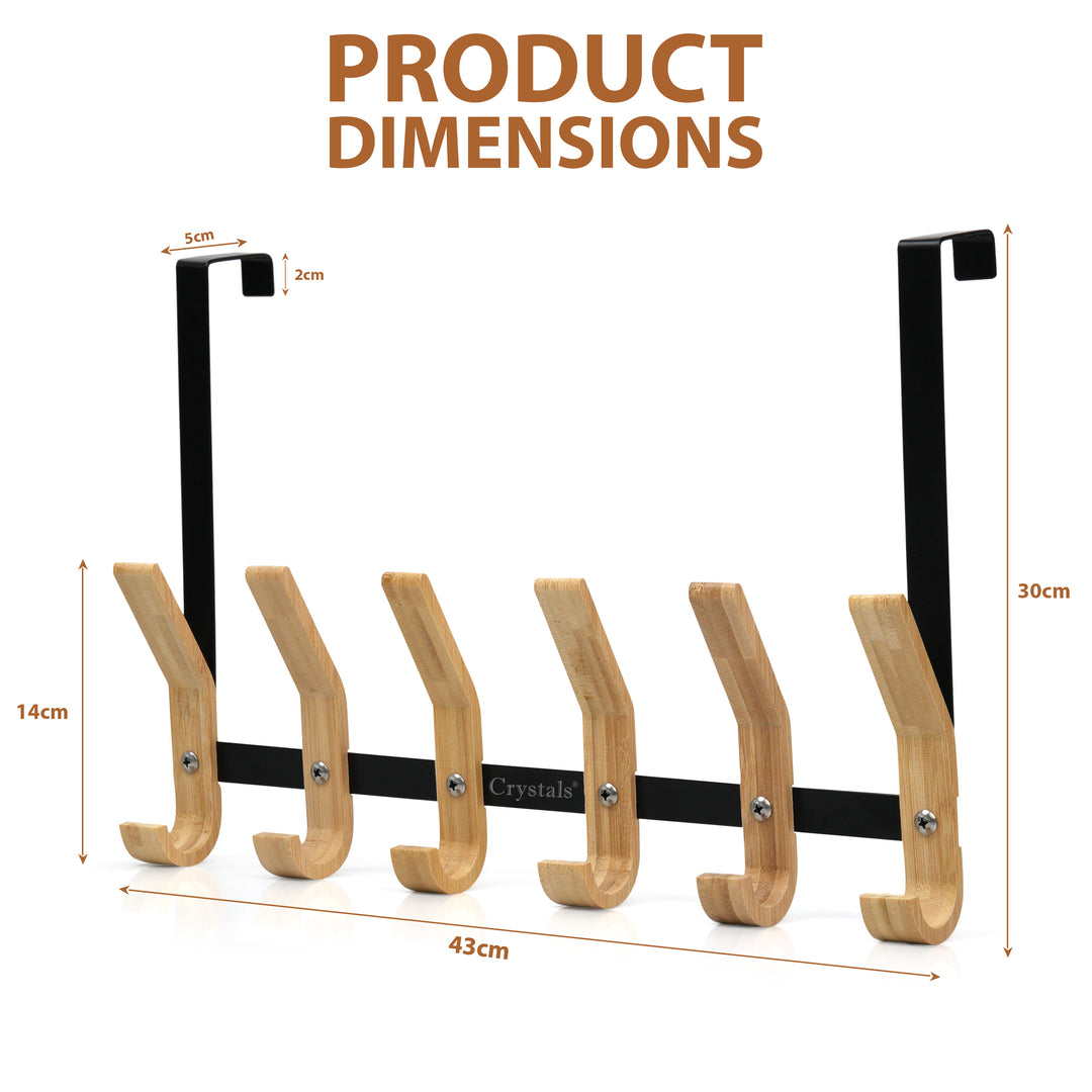 12-Hook Over Door Clothes Hanger Rack