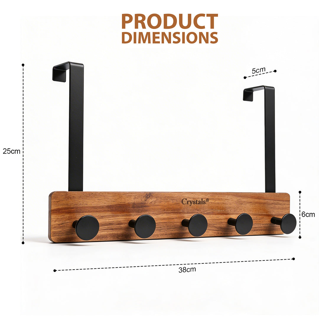 5-Hook Over Door Clothes Hanger Rack