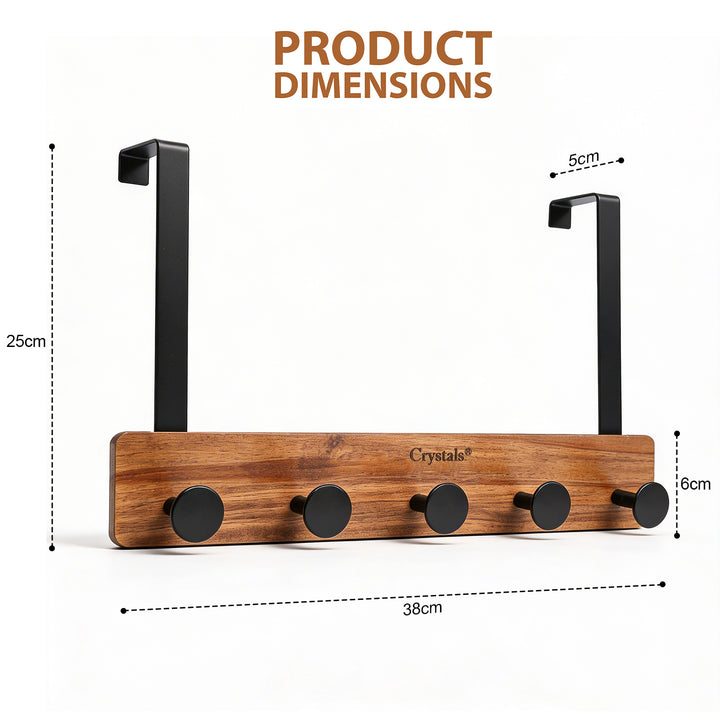 5-Hook Over Door Clothes Hanger Rack