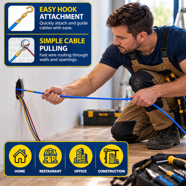 10pc Fibreglass Cable Rods Kit