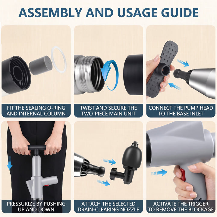 Drain Blaster Air Plunger for Toilet