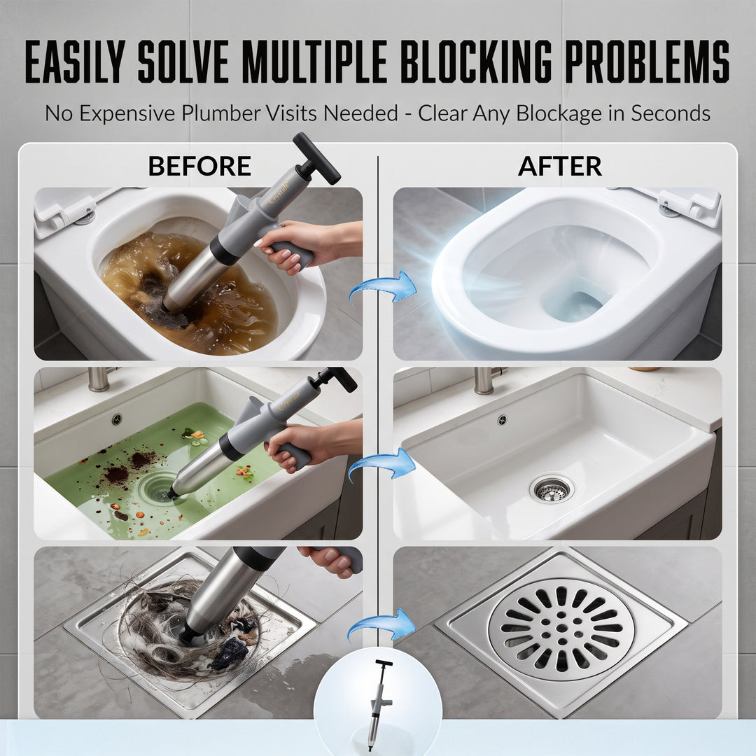 Drain Blaster Air Plunger for Toilet