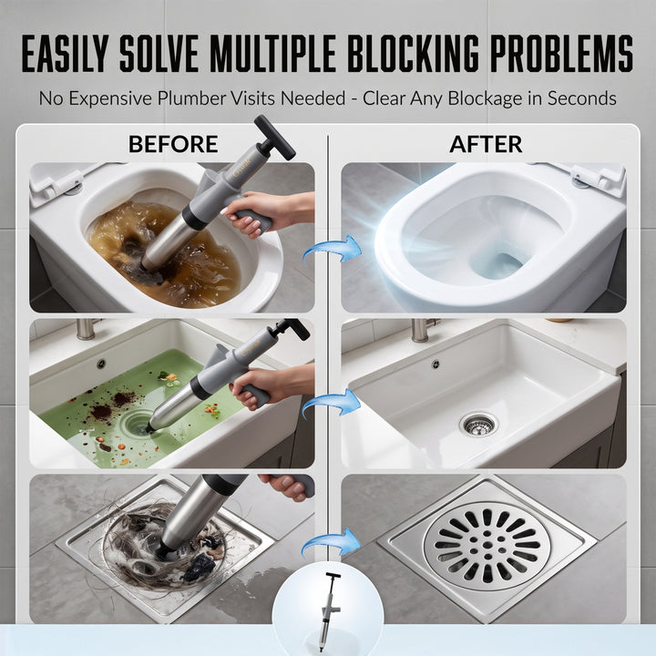 Drain Blaster Air Plunger for Toilet