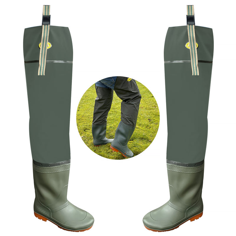 Lightweight Hip Waders with Cleated Sole