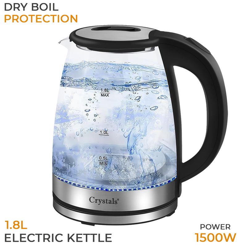 1.8L/1500W Electric Glass Kettle