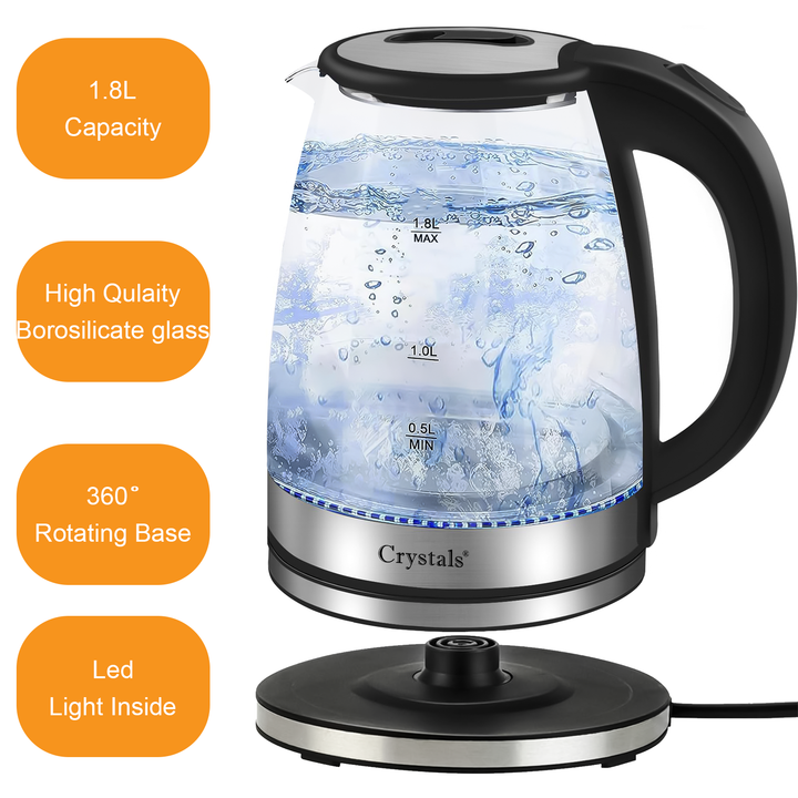 1.8L/1500W Electric Glass Kettle