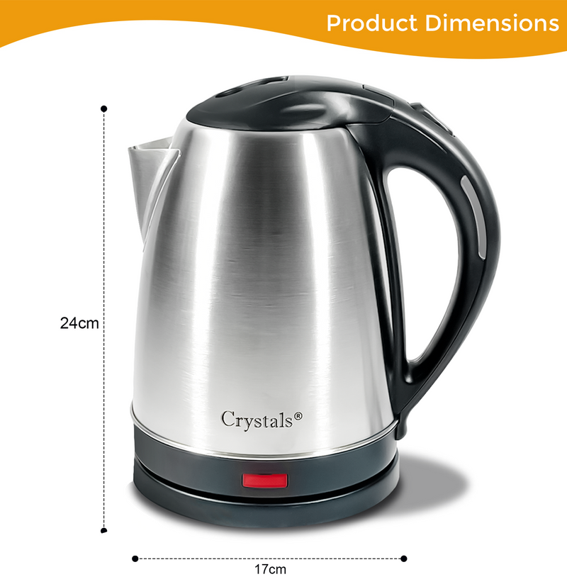 1.8L 1500W Electric Stainless Steel Kettle Dennyshop UK