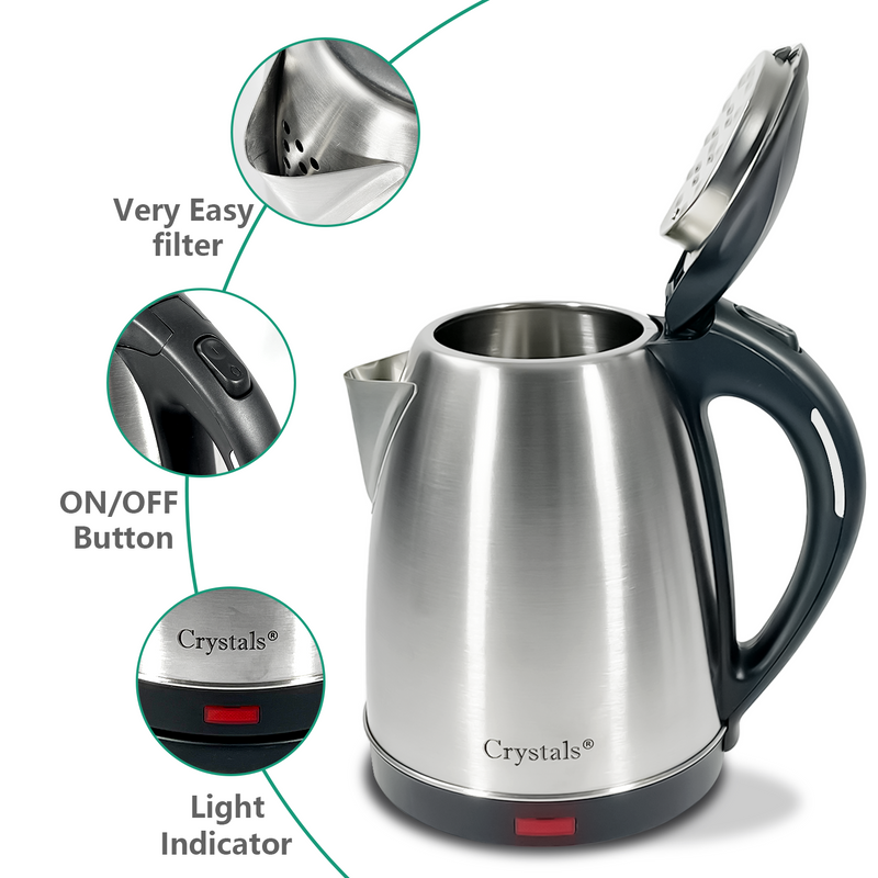 1.8L/1500W Electric Stainless Steel Kettle