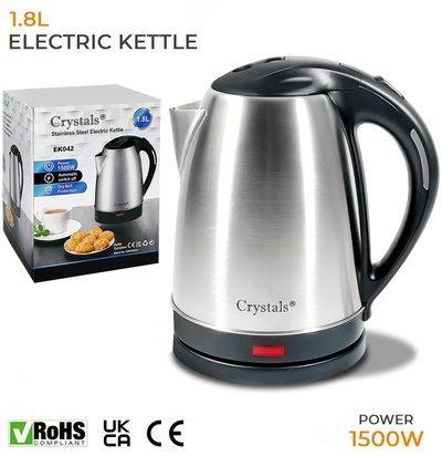 1.8L/1500W Electric Stainless Steel Kettle