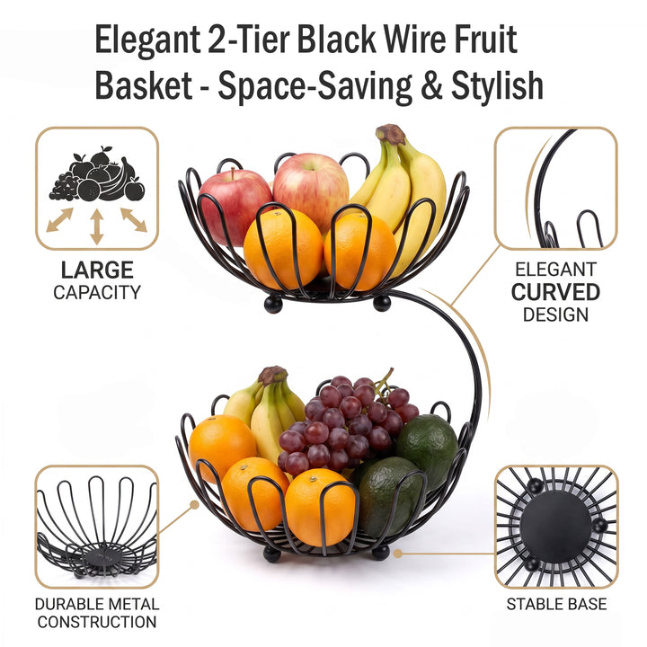 2 Tier Fruit Storage Basket