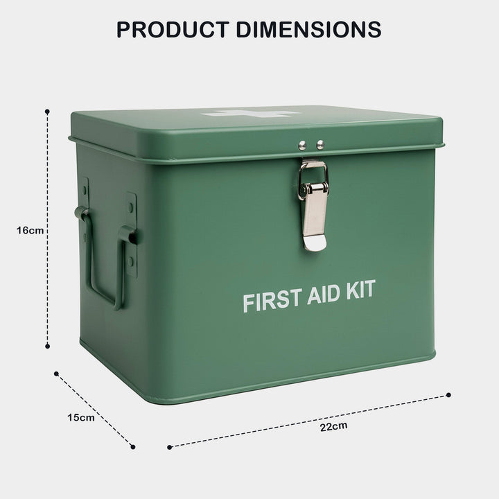 Vintage First Aid Storage Box Green
