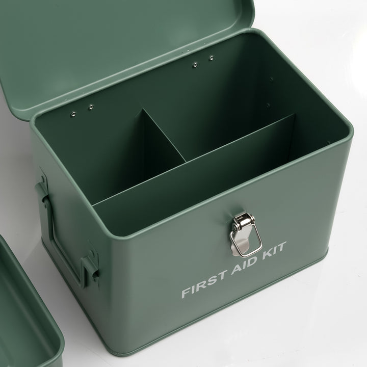 Vintage First Aid Storage Box Green