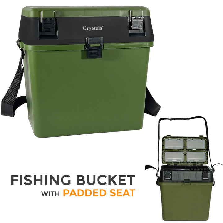 amazon uk fishing tackle bag Fishing Tackle Box with Padded Seat & Straps
