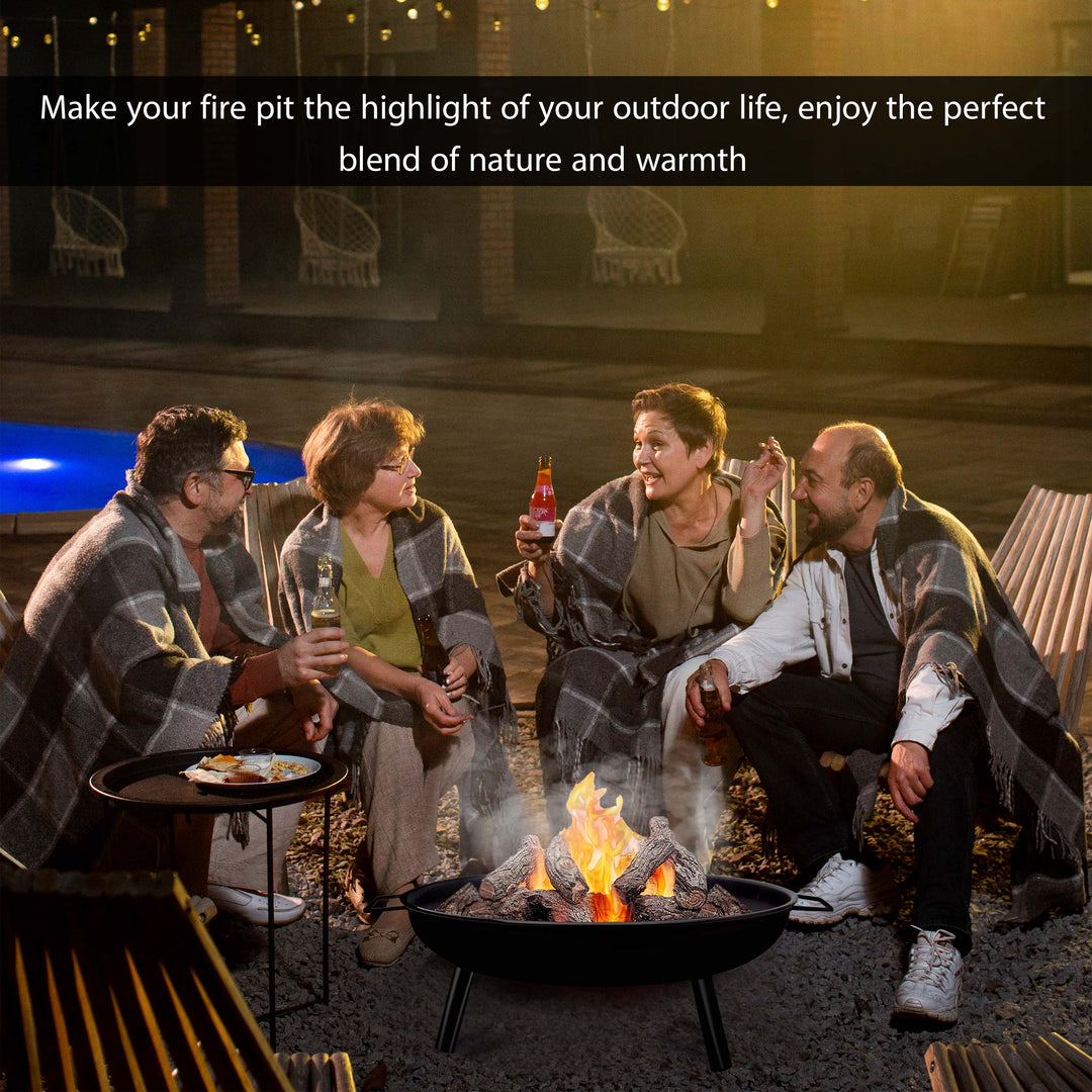 23" Large Round BBQ Steel Fire Pit
