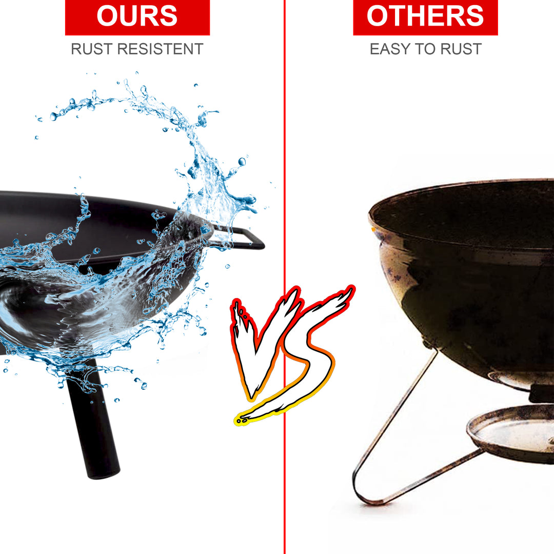 23" Round BBQ Fire Pit with Grill