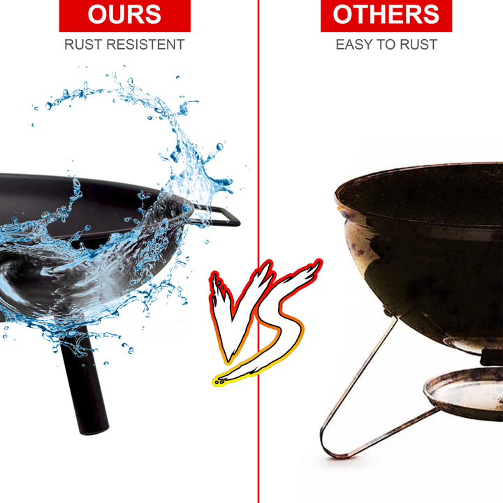 23" Round BBQ Fire Pit with Grill