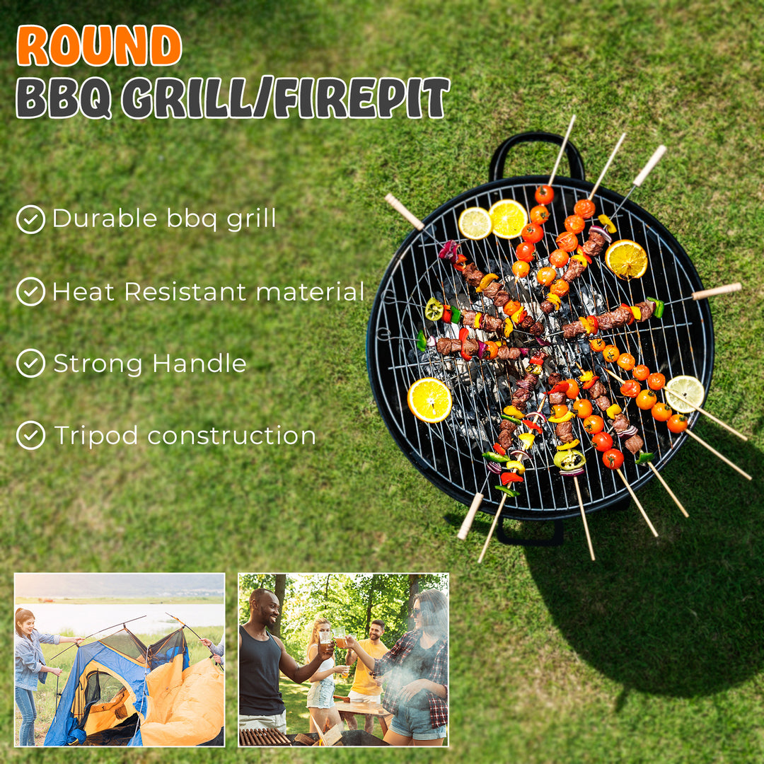 23" Round BBQ Fire Pit with Grill
