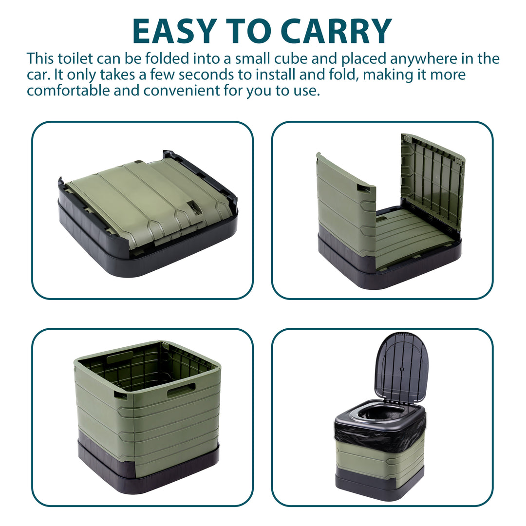 24L Portable Folding Camping Toilet