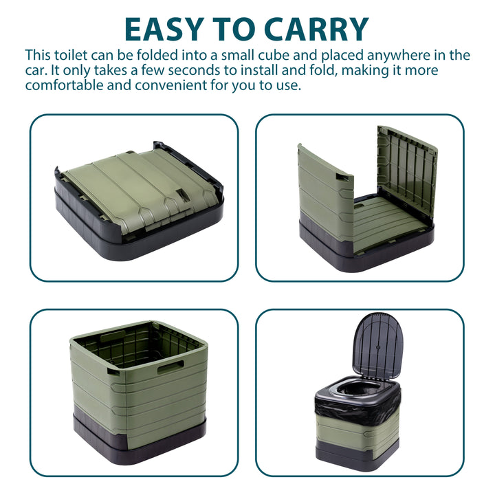 24L Portable Folding Camping Toilet