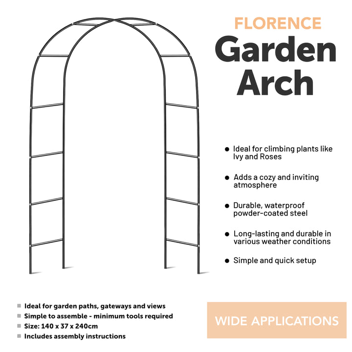 2.4M Metal Garden Arch