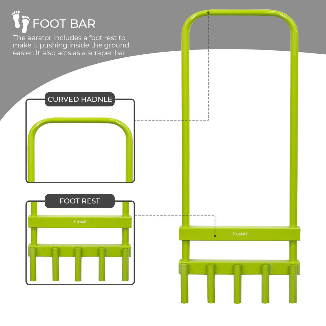 5 Hollow Tine Spike Hand Lawn Aerator