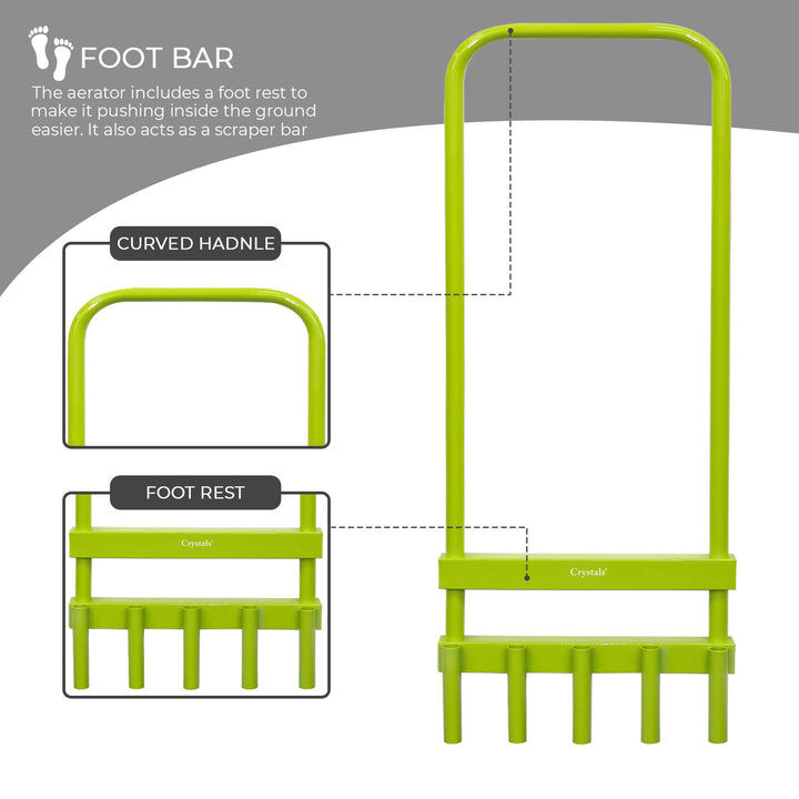 5 Hollow Tine Spike Hand Lawn Aerator