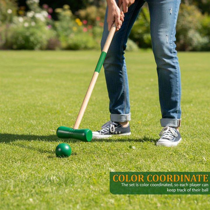 4 Player Full Size Croquet Set