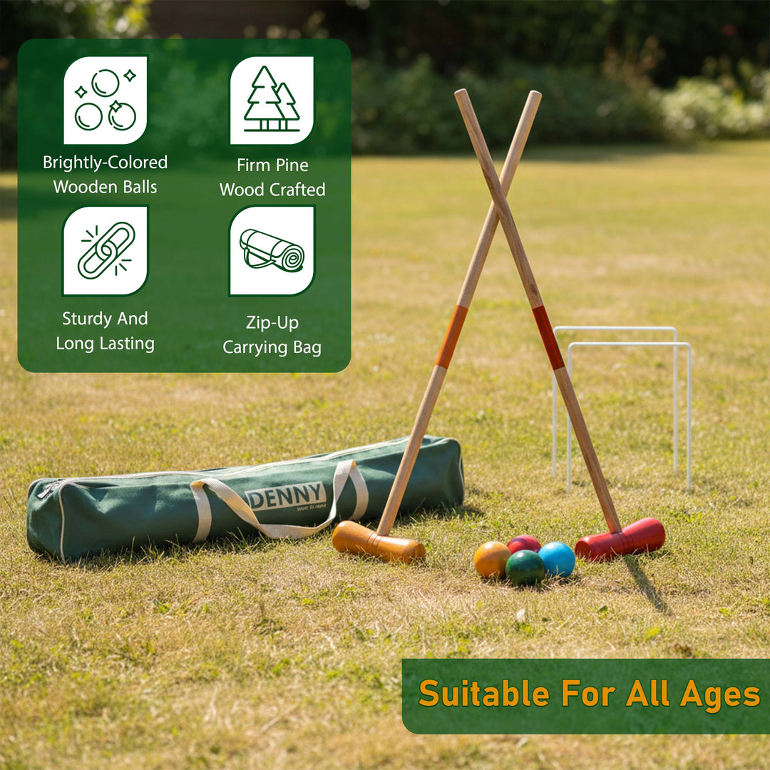 4 Player Full Size Croquet Set