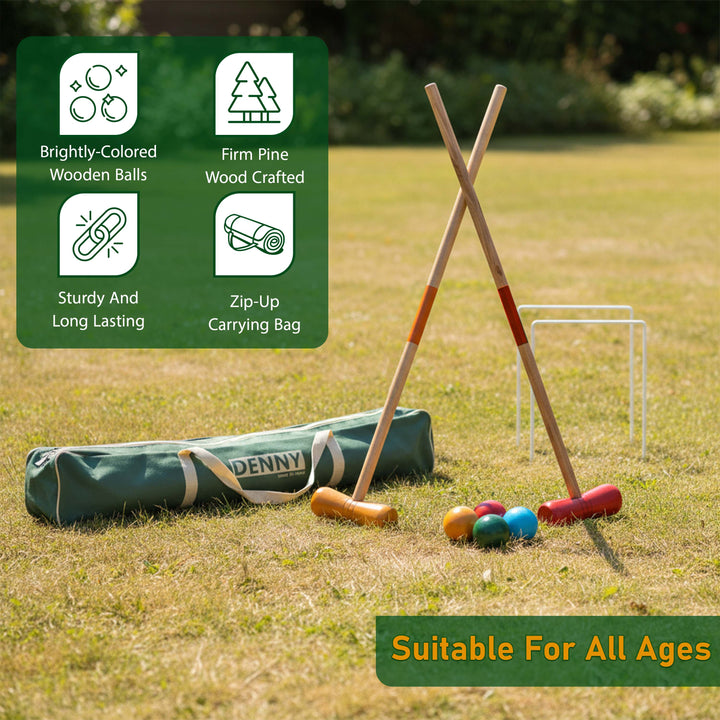 4 Player Full Size Croquet Set