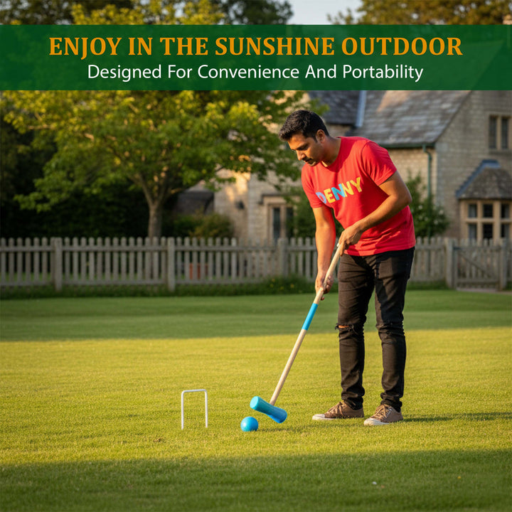 4 Player Full Size Croquet Set