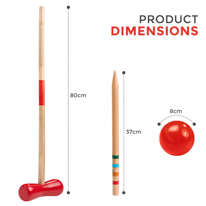 4 Player Full Size Croquet Set