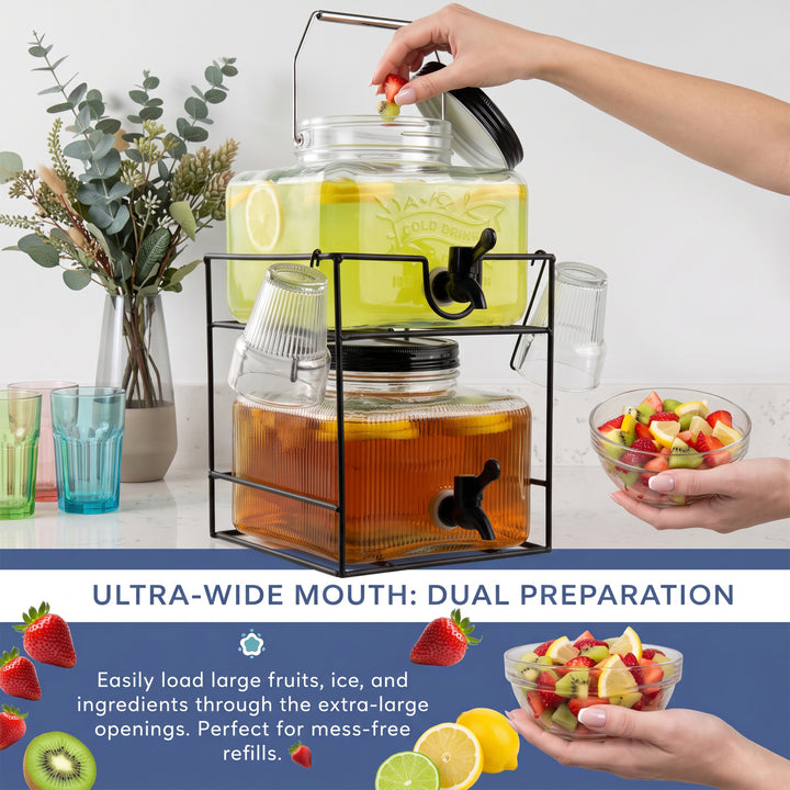 7L Glass Vintage Drinks Dispenser