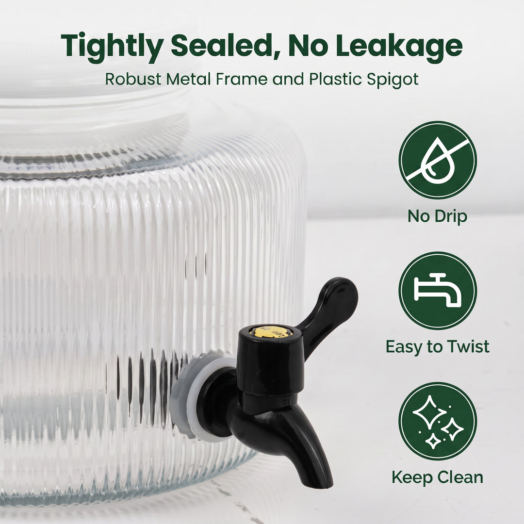 Dual Glass Beverage Drinks Dispenser