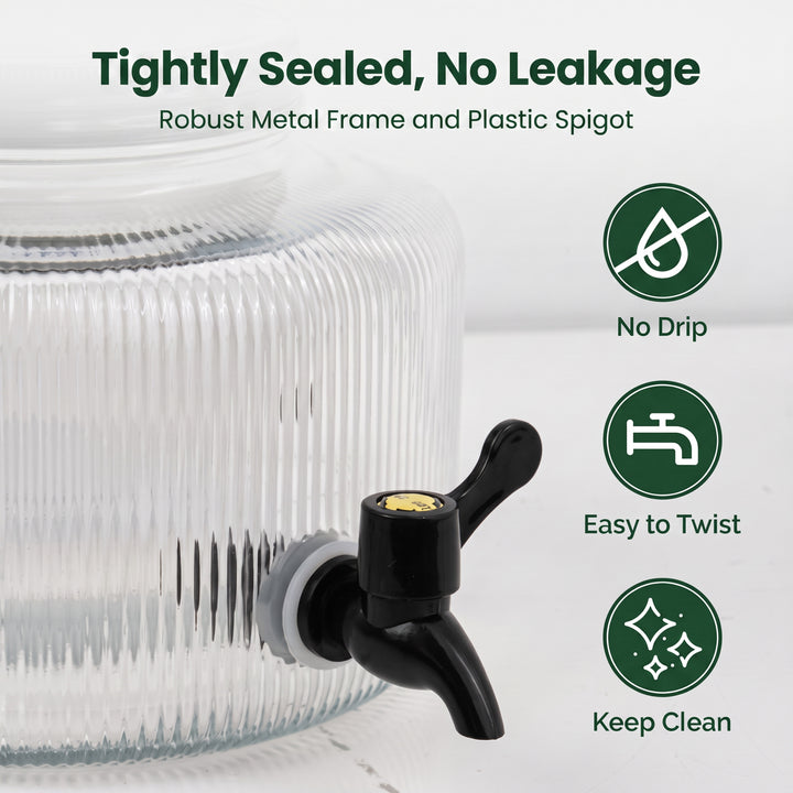 Dual Glass Beverage Drinks Dispenser
