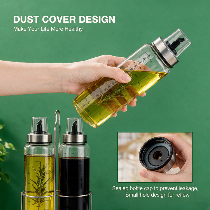 2Pcs Cooking Oil Bottles with Drizzlers